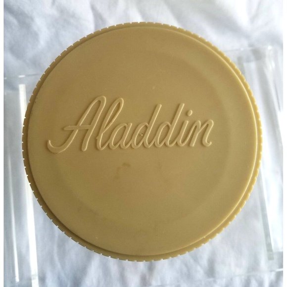 Vintage 70's ALADDIN THERMOS INSULATED MODEL #7000 Freezer Lid Beige Hot or Cold - Picture 3 of 6